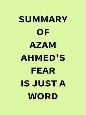 cover image of Summary of Azam Ahmed's Fear Is Just a Word